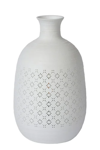 Настольная лампа Tiesse 13534/26/31 Lucide белая 1 лампа, основание белое керамика в стиле современный винтаж  фото 2